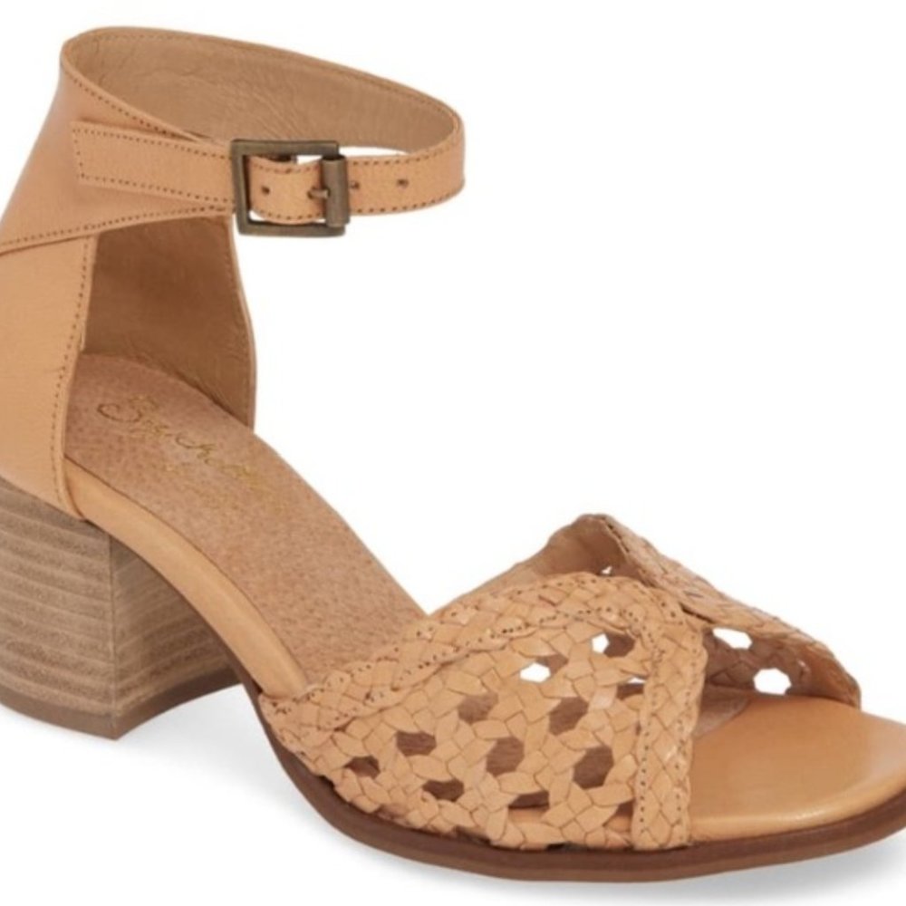 Seychelles Woven Ankle Strap Leather Sandal